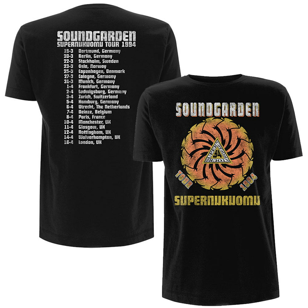 SOUNDGARDEN サウンドガーデン (結成40周年 ) - Superunknown Tour 039 94 / バックプリントあり / Tシャツ / メンズ 【公式 / オフィシャル】