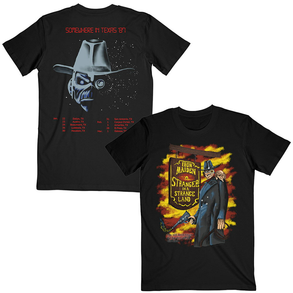 樂天商城 - IRON MAIDEN アイアンメイデン (11月 来日 記念 ) - Stranger In A Strange Land / バックプリントあり / Tシャツ / メンズ 【公式 / オフィシャル】