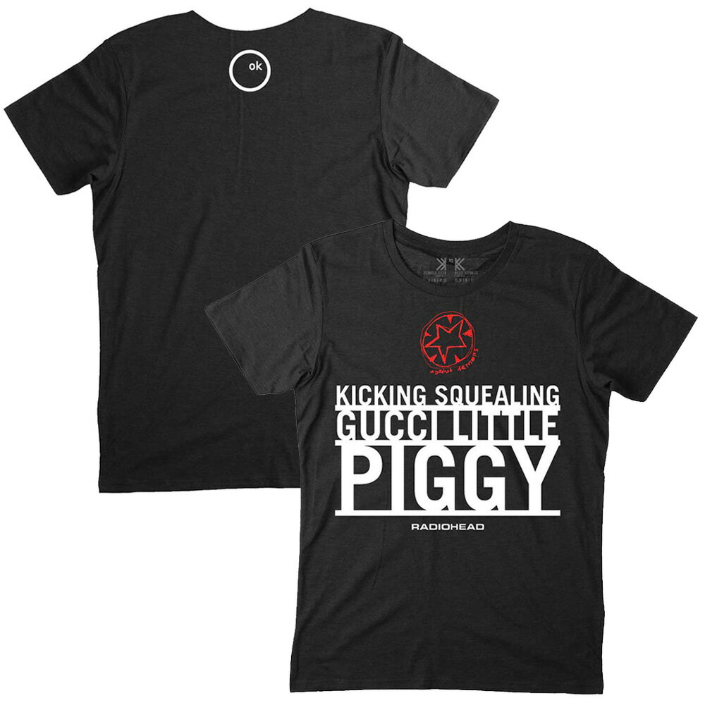 RADIOHEAD レディオヘッド - Gucci Piggy / バックプリントあり / オーガニックコットン / Tシャツ / メンズ 【公式 / オフィシャル】