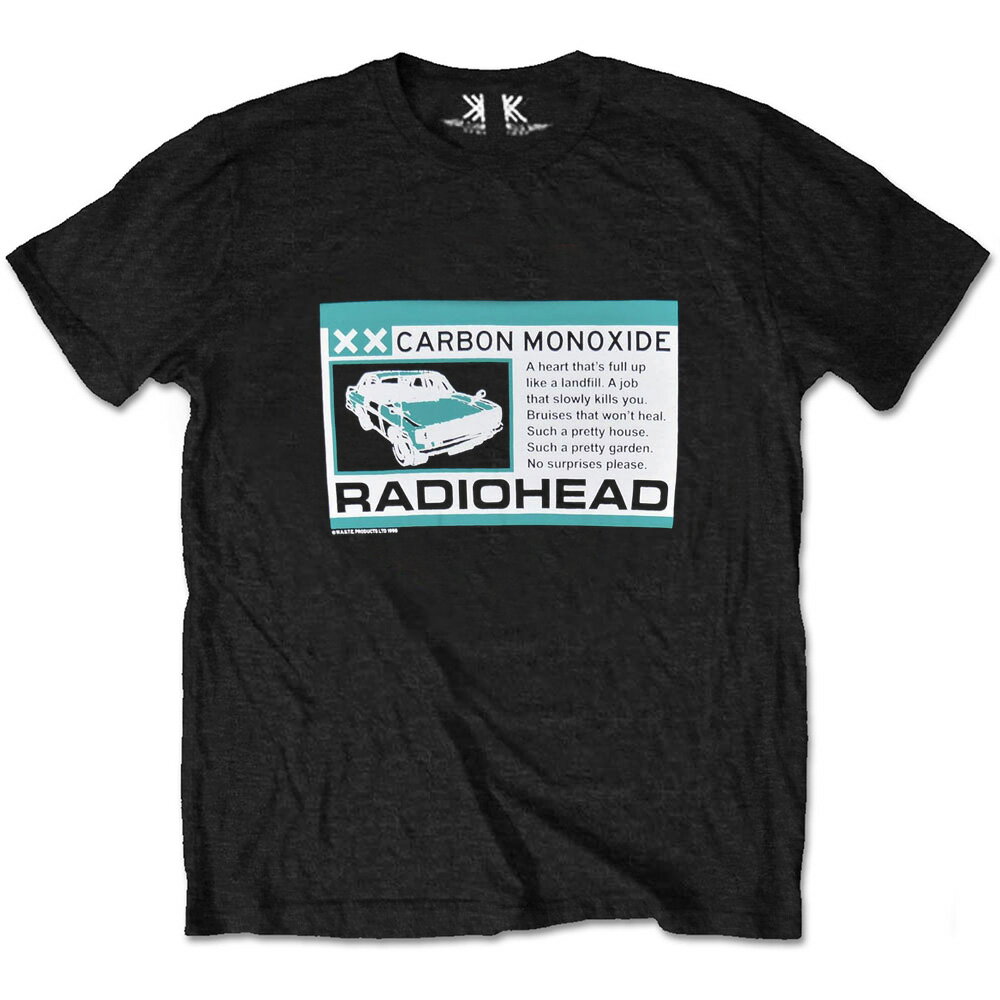 RADIOHEAD レディオヘッド - Carbon Patch / オーガニックコットン / Tシャツ / メンズ 