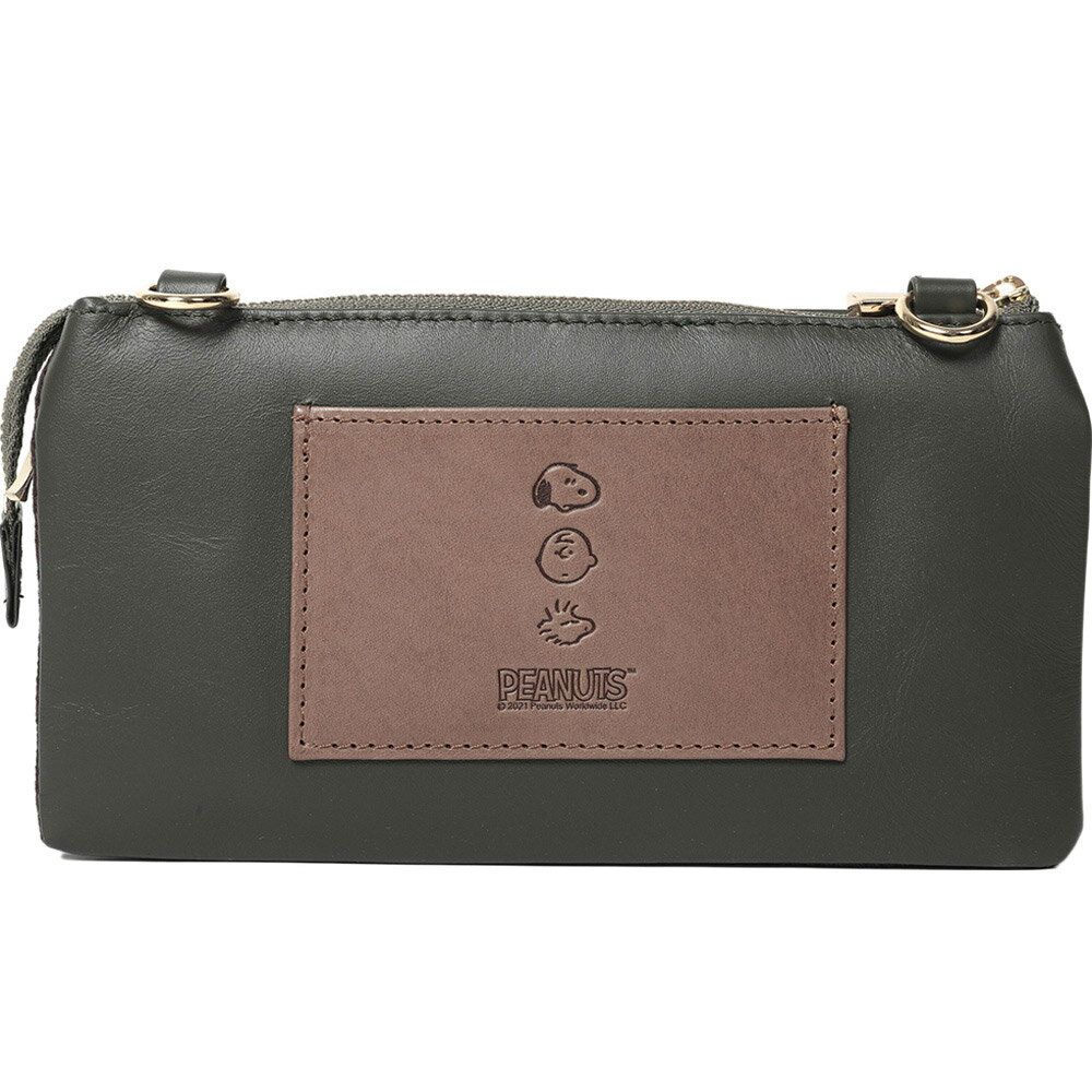 PEANUTS スヌーピー - F・V beagle お財布ポシェット / レザー / GREEN / バッグ 【公式 / オフィシャル】