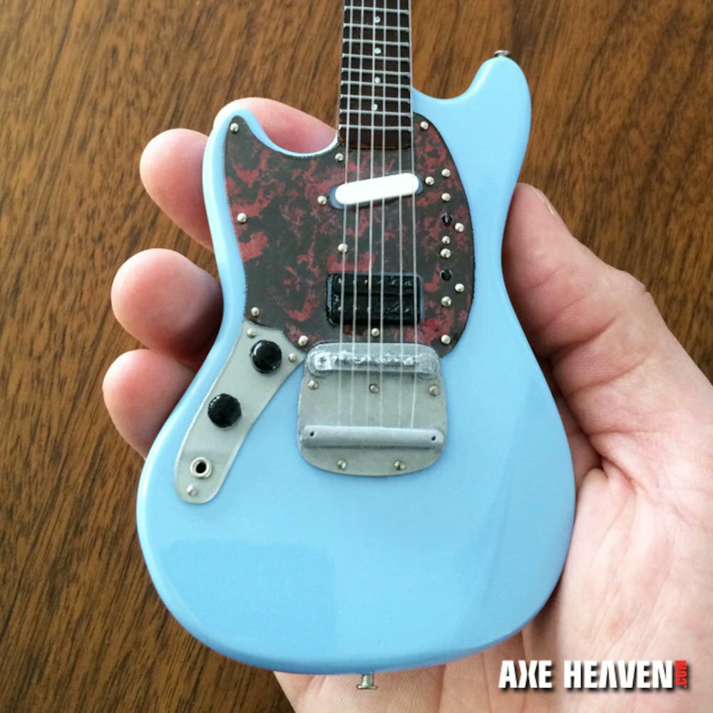 NIRVANA ニルヴァーナ カートコバーン追悼30周年 - Fender Mustang Sonic Blue / ミニチュア楽器 【 公式 / オフィシャル 】