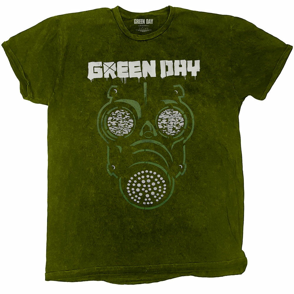 GREEN DAY グリーンデイ - Gas Mask / タイダイ / Tシャツ / メンズ 