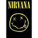 NIRVANA公式 ポスター サイズ：61 x 91.5cm 'Smiley' のデザインモチーフが特徴です。 カート・コバーン / カートコバーン / kurt cobain / ロックポスター / rock posterミュージック / ロック