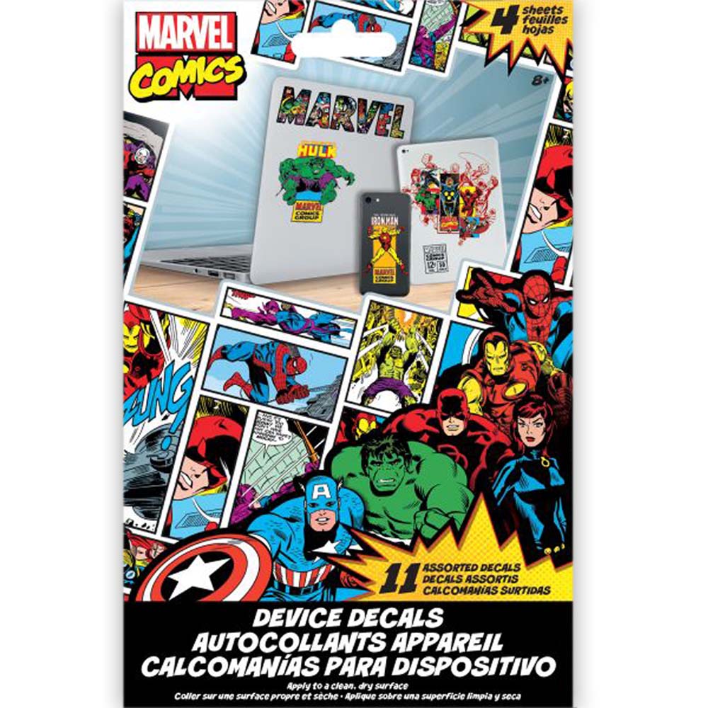 MARVEL COMICS マーベル・コミック ( 創設85周年 ) - SUPER HEROES DEVICE DECALS / 11枚入り / スマホ・ステッカー 