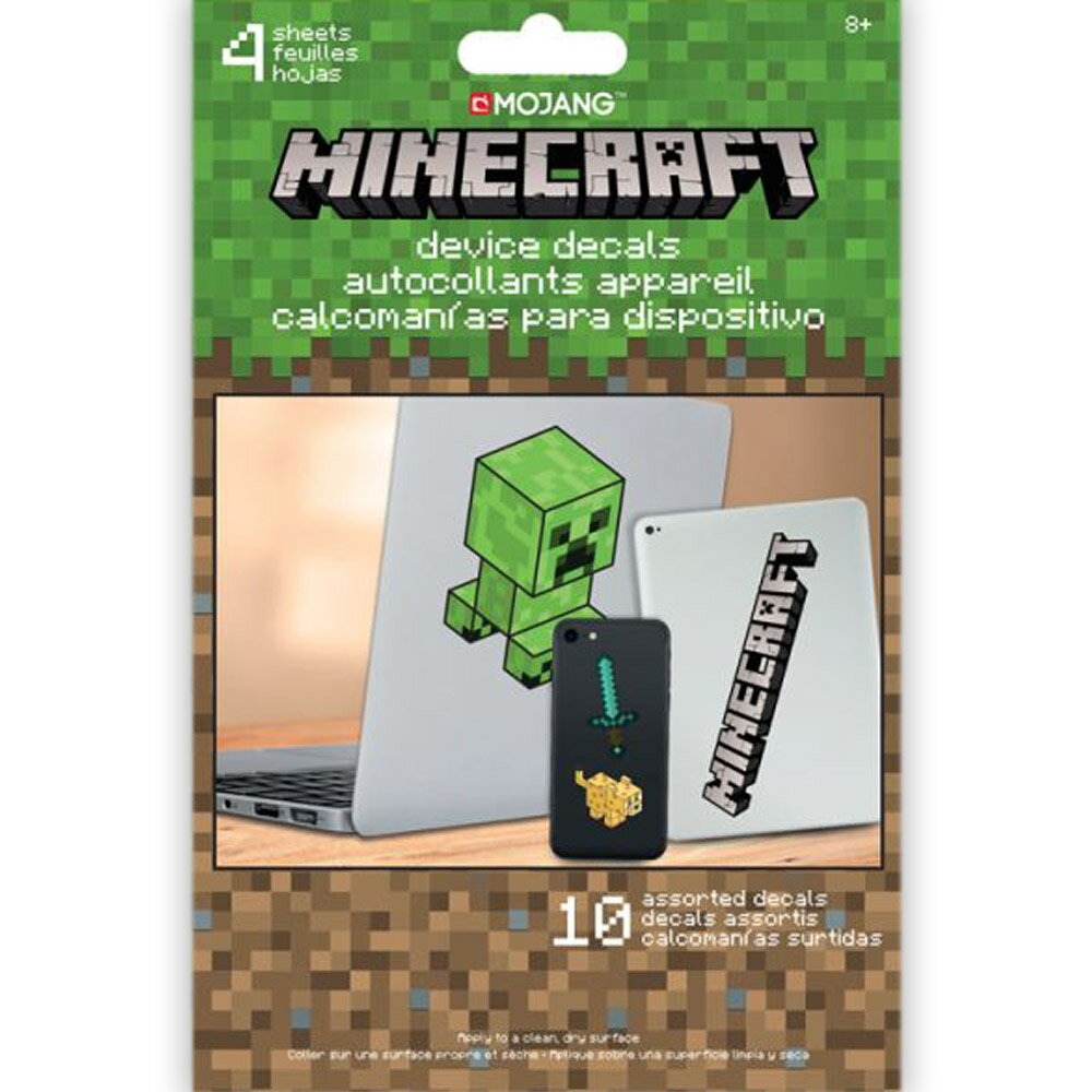 【 クーポン で最大10%OFF】 MINECRAFT マインクラフト - DEVICE DECALS / 4枚入り / スマホ・ステッカー 【 公式 / オフィシャル 】