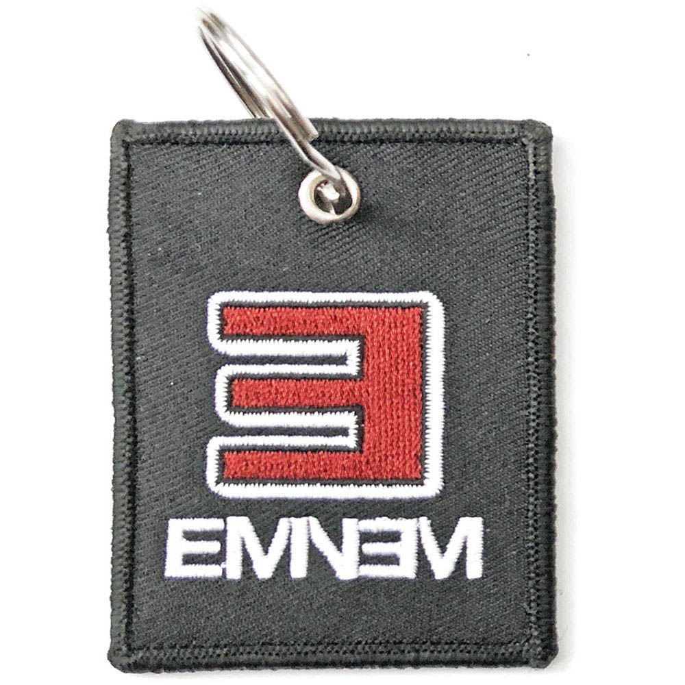 EMINEM エミネム - Reversed E Logo / ダブルサイドパッチ / キーホルダー 【公式 / オフィシャル】