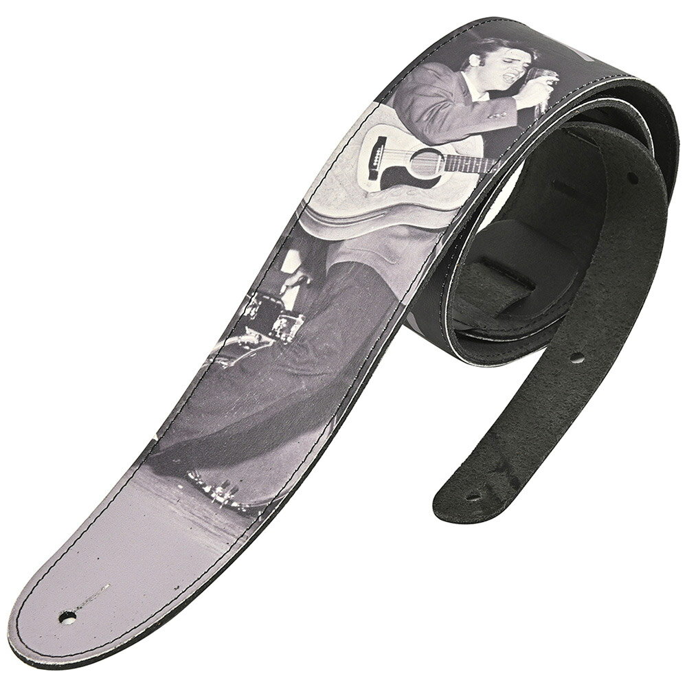 ELVIS PRESLEY エルヴィスプレスリー (生誕 90周年 ) - ELVIS PRESLEY / レザー / ギターストラップ 【公式 / オフィシャル】