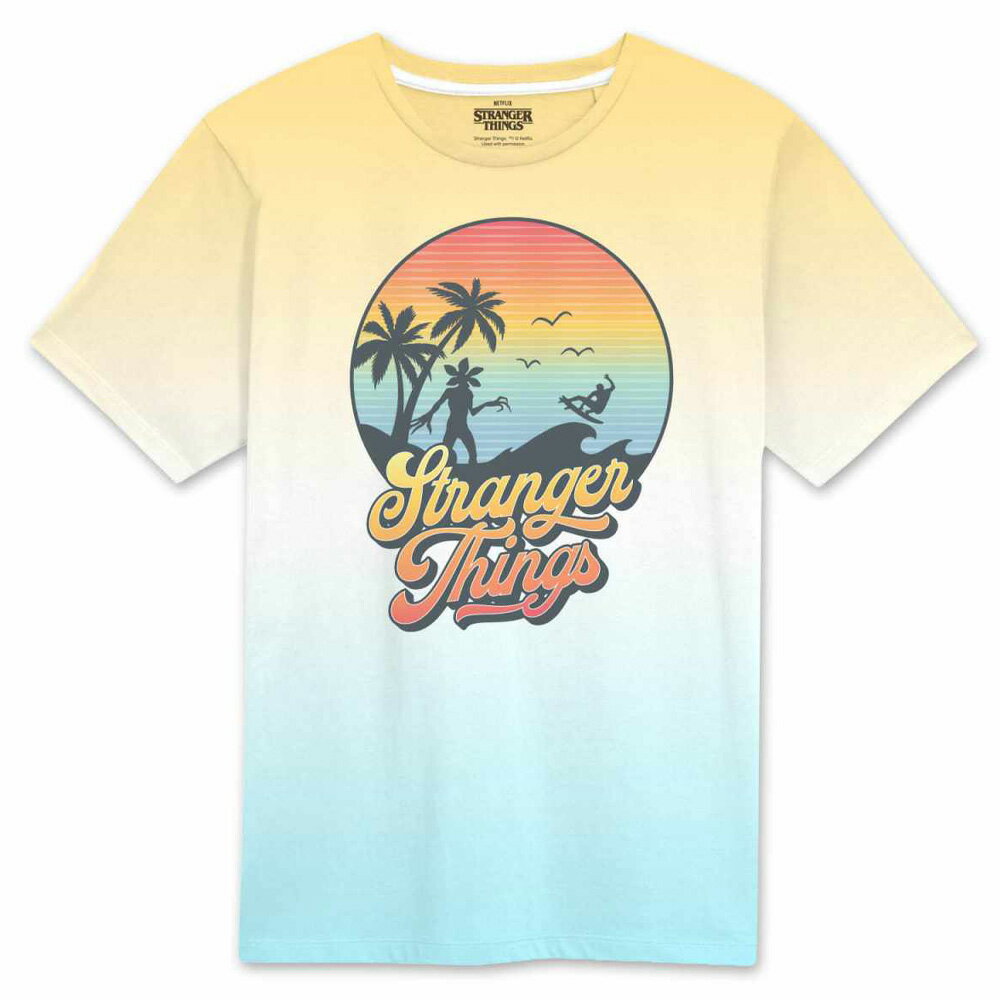 STRANGER THINGS ストレンジャー・シングス (シーズン5 撮影開始 ) - SUNSET CIRCLE / ACID WASH / Tシャツ / メンズ 