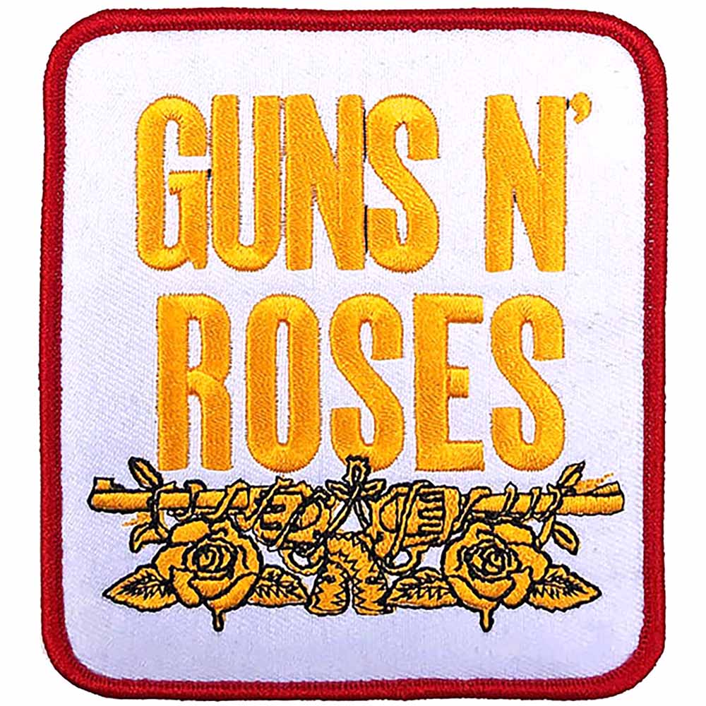 樂天商城 - GUNS N ROSES ガンズアンドローゼズ (デビュー 40周年 ) - Stacked White / ワッペン 【公式 / オフィシャル】