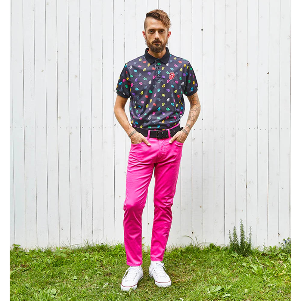 ROLLING STONES ローリングストーンズ - RS LICKS Pattern / Multicolor / ポロシャツ / メンズ 【公式 / オフィシャル】