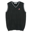 ROLLING STONES [OXg[Y (uCAW[YǓ55N ) - Logo Knit Vest / Black / gbvX / Y y / ItBVz