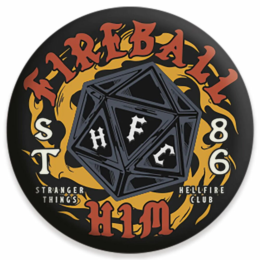 STRANGER THINGS ストレンジャー・シングス (シーズン5 配信 記念 ) - Fireball Him / バッジ 【公式 / オフィシャル】