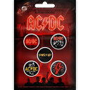 AC/DC エーシーディーシー - PWR UP / 5個セット / バッジ 【公式 / オフィシャル】