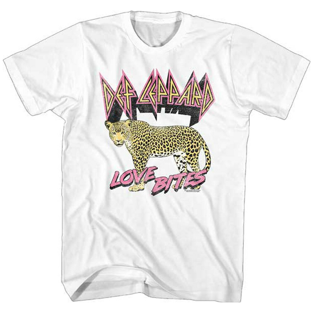 DEF LEPPARD デフレパード - LOVE BITES LEOPARD / Tシャツ / メンズ 【公式 / オフィシャル】