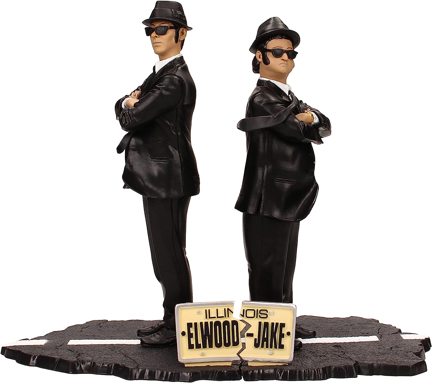 【27日1:59までクーポンで最大10%off】BLUES BROTHERS ブルースブラザーズ (John Belushi生誕75周年記念 ) - Jake and Elwood 7-Inch Movie Icons Statue Set / フィギュア・人形 【公式 / オフィシャル】