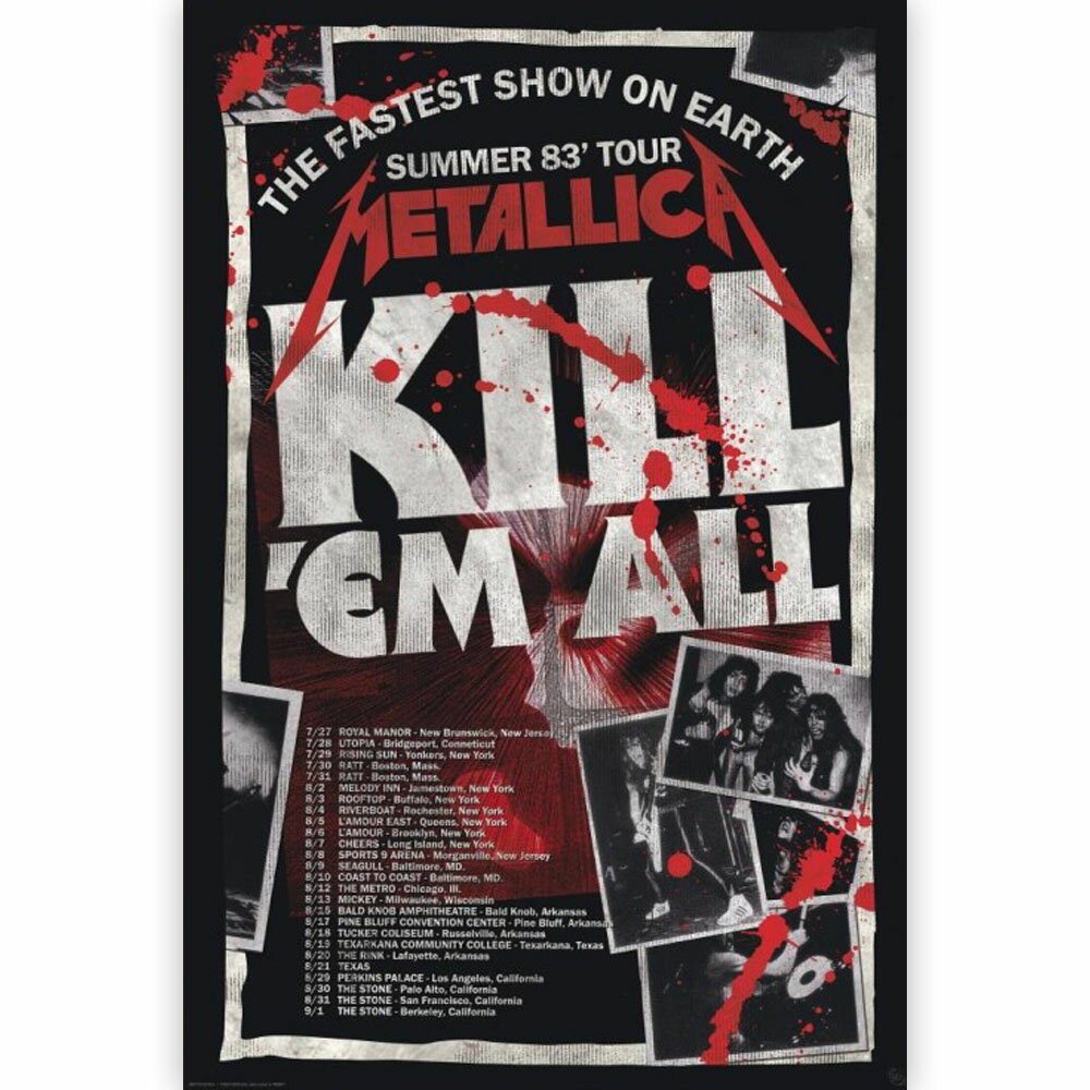 METALLICA メタリカ - Kill'Em All 83 Tour / ポスター 【公式 / オフィシャル】