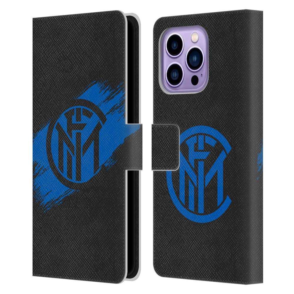 INTER MILAN インテルミラノ - Graphics / Brush Strokes レザー手帳型 / Apple iPhoneケース 【公式 / オフィシャル】