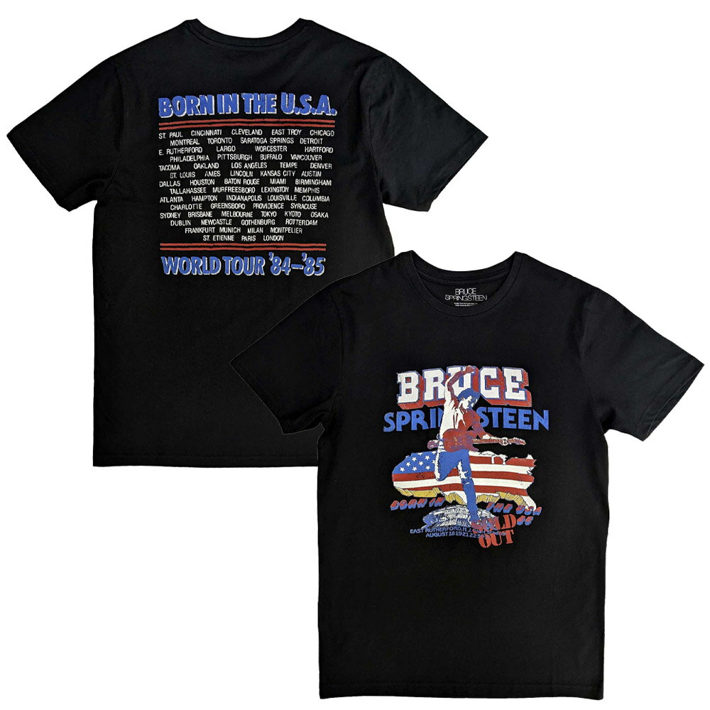  BRUCE SPRINGSTEEN ブルーススプリングスティーン (生誕75周年 ) - Born In The USA '85 / バックプリントあり / Tシャツ / メンズ 