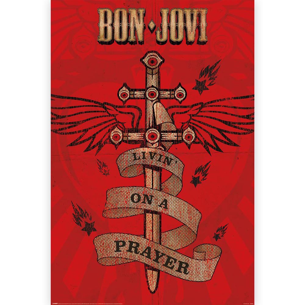 BON JOVI 公式ポスター サイズ：61 x 91.5cm どんなお部屋にもマッチします。 ボンジョビ / ボンジョヴィ / ロックポスター / rock posterミュージック / ヘヴィメタル