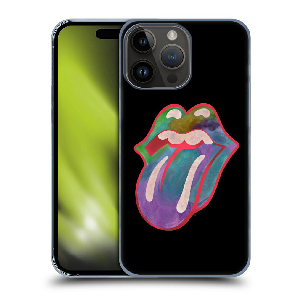 ROLLING STONES ローリングストーンズ (ブライアンジョーンズ追悼55周年 ) - Watercolour Tongue ハード case / Apple iPhoneケース 【公式 / オフィシャル】