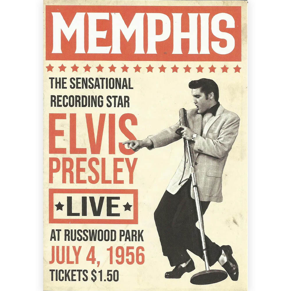 ELVIS PRESLEY エルヴィスプレスリー (生誕 90周年 ) - Memphis Poster / ポストカード・レター 【公式..