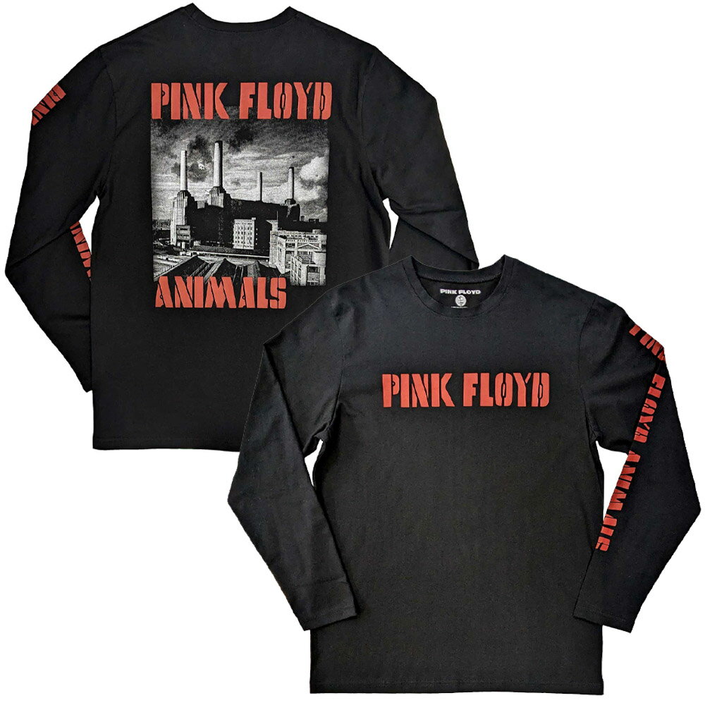 PINK FLOYD ピンクフロイド (シド映画5月公開 ) - Animals B W / バックプリントあり / 長袖 / Sleeve Print / Tシャツ / メンズ 【公式 / オフィシャル】