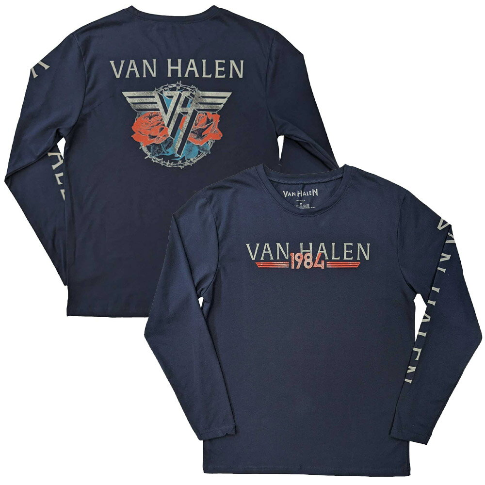 VAN HALEN ヴァンヘイレン - 84 Tour / バックプリントあり / 長袖 / Sleeve Print / Tシャツ / メンズ 【公式 / オフィシャル】