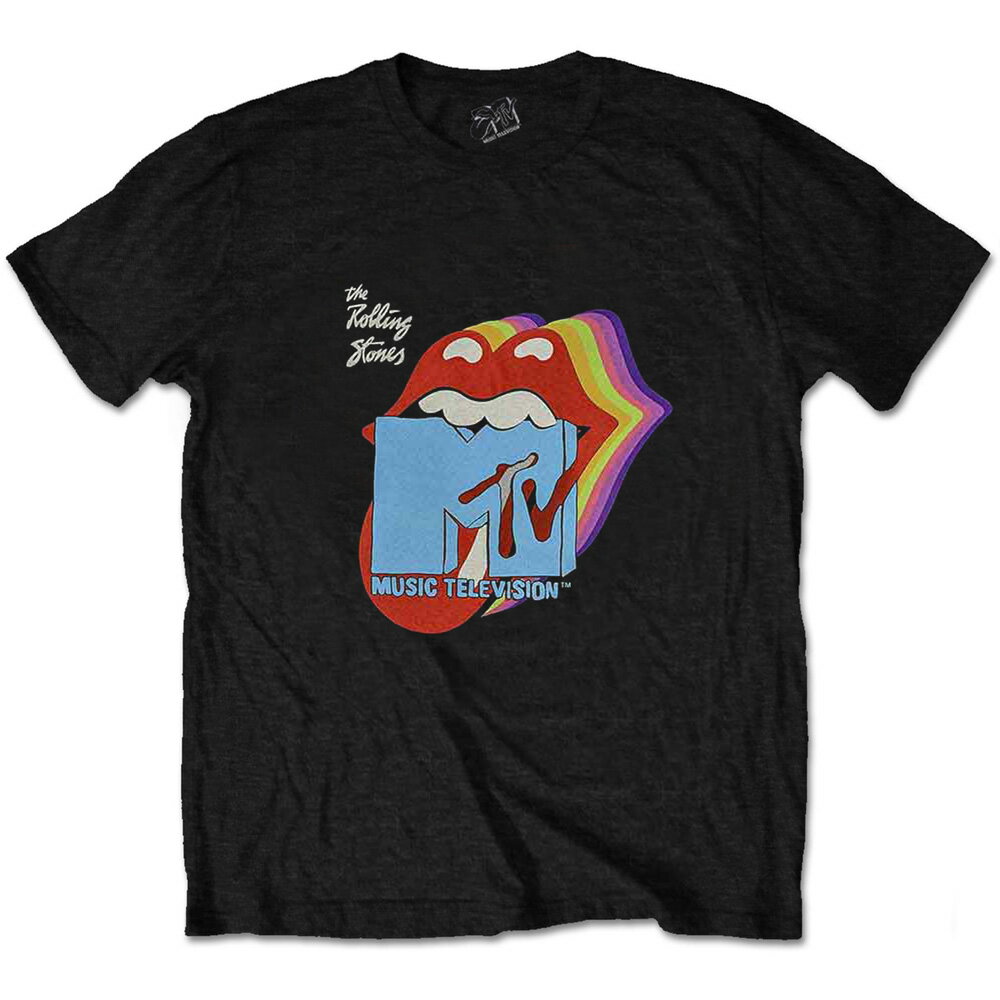 ROLLING STONES ローリングストーンズ (ブライアンジョーンズ追悼55周年 ) - MTV Rolling Stones Rainbow Shadow Tongue / Tシャツ / メンズ 【公式 / オフィシャル】