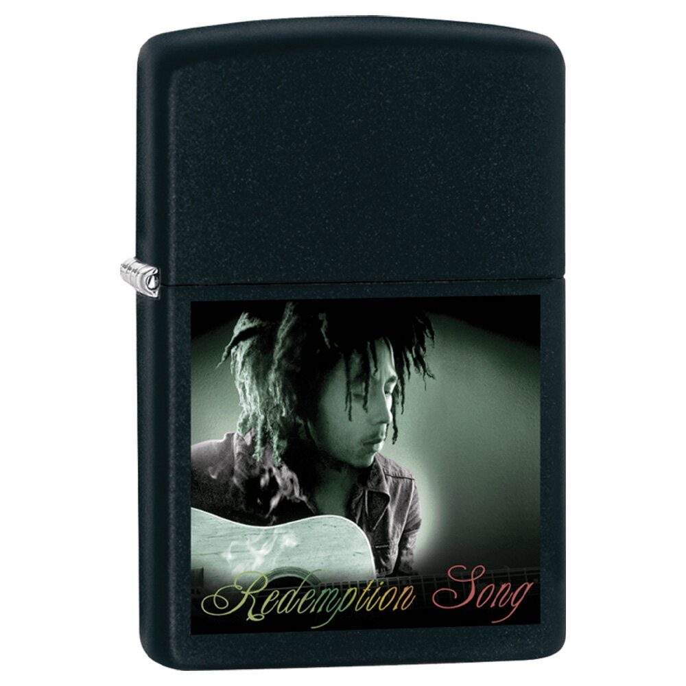 BOB MARLEY ボブマーリー 5月17日 ONE LOVE 公開 - Playing Guitar Black Matte Zippo Lighter / ライター 【公式 / オフィシャル】