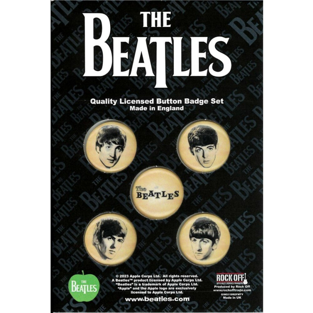 THE BEATLES ザ・ビートルズ ( ABBEY ROAD発売55周年記念 ) - She Loves You Vintage / 5個セット / バッジ 【 公式 / オフィシャル 】