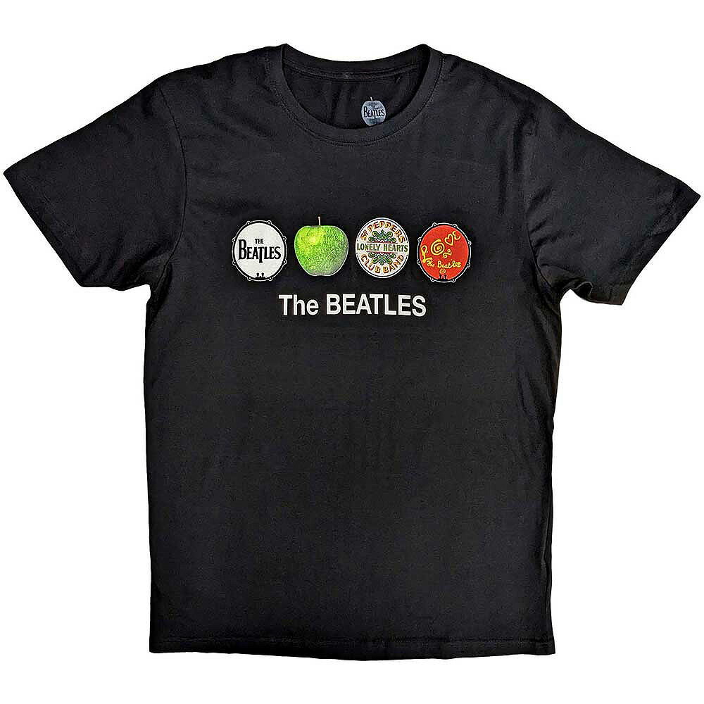 THE BEATLES ザ・ビートルズ (ABBEY ROAD発売55周年記念 ) - Apple & Drums / Tシャツ / メンズ 【公式 / オフィシャル】