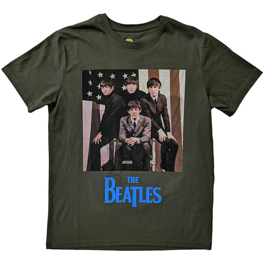 THE BEATLES ザ・ビートルズ (ABBEY ROAD発売55周年記念 ) - US Flag Photo / Tシャツ / メンズ 【公式 / オフィシャル】