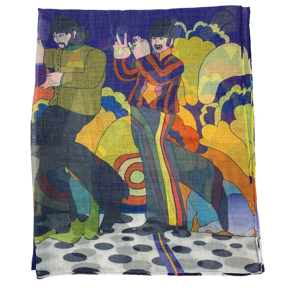 【予約商品】 THE BEATLES ザ・ビートルズ (ABBEY ROAD発売55周年記念 ) - Yellow Submarine Dancing Scarf / Disaster(U.K.ブランド) / スカーフ・マフラー 【公式 / オフィシャル】