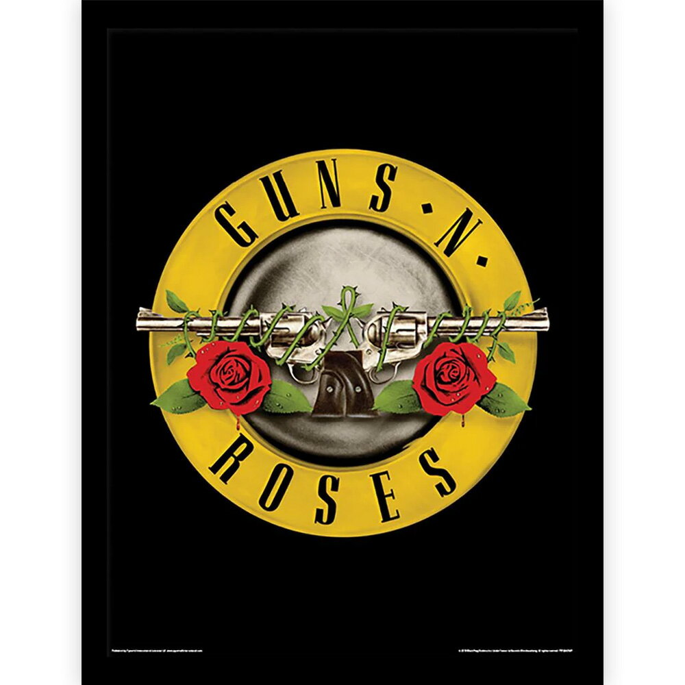 樂天商城 - GUNS N ROSES ガンズアンドローゼズ (デビュー 40周年 ) - Bullet Logo / インテリア額 【公式 / オフィシャル】