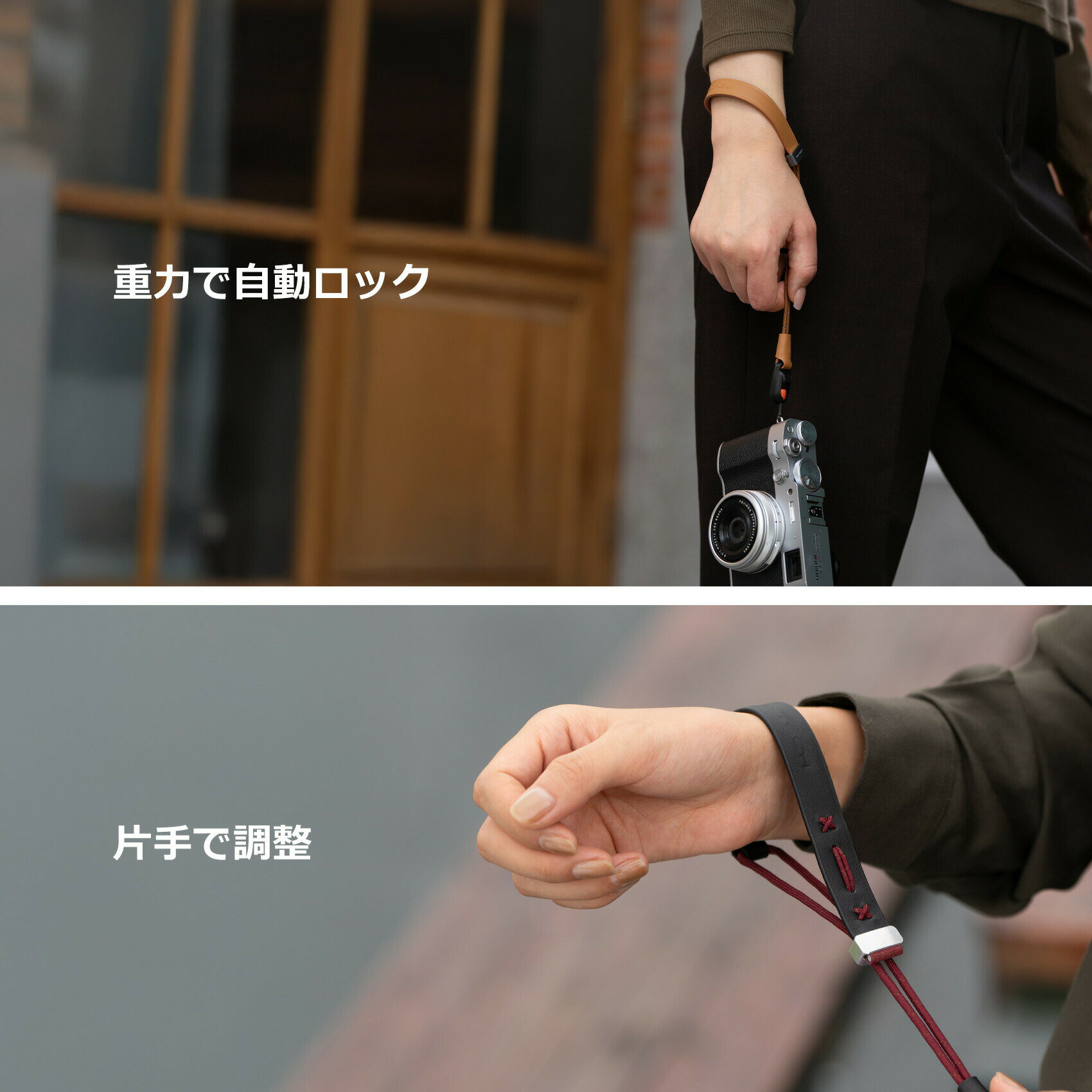 【2,860円→2,431円★パープル期間限定15％OFF】 PGYTECH カメラリストストラップ スリム カメラストラップ カメラ ハンドストラップ 手首 落下防止 一眼レフ デジカメ コンデジ おしゃれ 片手持ち リーシュ ワンタッチ 超軽量 ネックストラップ カメラアクセサリー 3