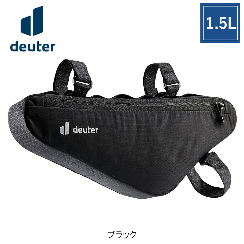 1.5Lの容量を持った、トップチューブとシートチューブに面ファスナーで取り付けるマルチユースケースです 製品仕様 サイズ：13×5×32cm（縦×横×奥行） 重量(カタログ値)：80g 容量：1.5L 掲載画像は、光の当たり具合や閲覧環境により、実際の色味と異なって見える場合がございます。 製品画像内の小物類は付属しません。