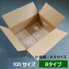 段ボール ダンボール 引越 梱包 梱包材発送 配送 収納 保管 100サイズ 50枚【手掛け穴有り/Bタイプ】