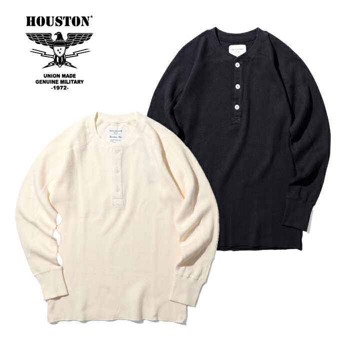 樂天商城 - HOUSTON 20972 HEAVY THERMAL H/N L/S TEE【ヒューストン 20972 ヘビーサーマルヘンリーネックロングスリーブTシャツ】メンズ レディース ミリタリー アウトドア カジュアル ロングTシャツ コットン100％ ヘビーサーマル ヘンリーネック