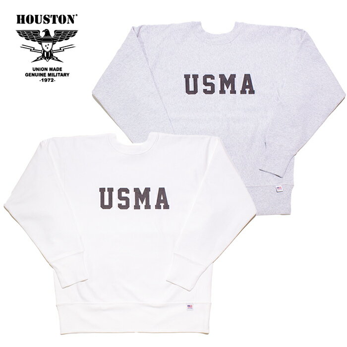Rakuten - HOUSTON 22322 PRINT U.S. COTTON R/W SWEAT(USMA)【ヒューストン 22322 プリント U.S. コットンR/W スウェット(USMA)】メンズ レディース ミリタリー アウトドア カジュアル スウェット コットン100％ リバースウィーブ USMA 12.4oz リプロダクト プリント 裏起毛