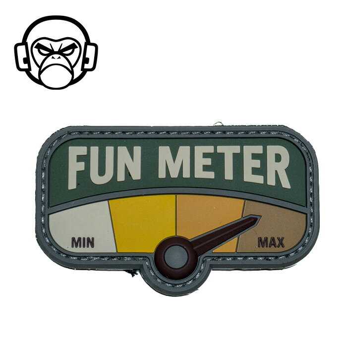 MSM Fun Meter 3in PVC Morale Patch【MIL-SPEC MONKEY ファンメーター 3in PVC モラール パッチ】ミリタリー サバイバルゲーム ワッペン ベルクロ付き