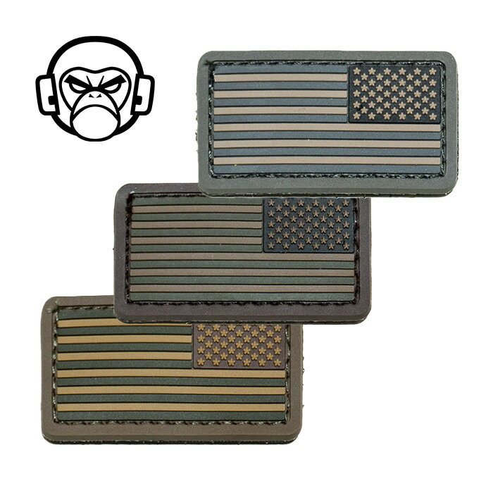 MIL-SPEC MONKEY US Flag PVC Mini REV Patch【ミルスペック・モンキー USフラッグ PVC ミニ リバース パッチ】ミリタリー POLICE サバゲ サバイバルゲーム ワッペン