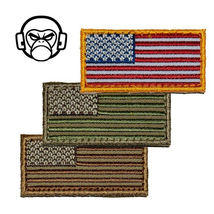 MIL-SPEC MONKEY US Flag Mini Patch【ミルスペック・モンキー USフラッグ ミニ パッチ】ミリタリー 星条旗 サバゲ サバイバルゲーム ワッペン