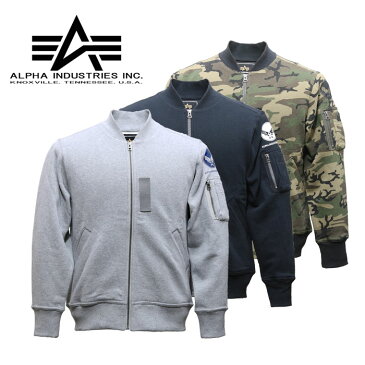 ALPHA TC1220 MA-1 フライトジャケット スウェット【アルファ インダストリーズ flight jacket クルーネック シガーポケット】メンズ ミリタリー カジュアル トップス