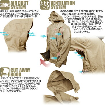 【送料無料】ARMA TACTICAL DIMENSION JACKET / A-TACS AU 【アルマ タクティカル ディメンション ジャケット エータックス エーユー】メンズ ミリタリー サバイバルゲーム サバゲ アウトドア マウンテン リーコン 実物生地