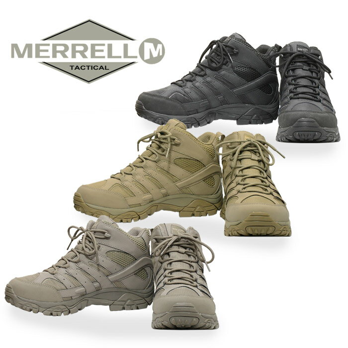 MERRELL MOAB 2 MID TACTICAL WP【メレル モアブ2 ミッド タクティカル ウォータープルーフ waterproof】メンズ ミリタリー アウトドア vibram ビブラム ソール トレッキング シューズ SALE 10%OFF