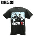 バイオハザード RE:2 ビジュアル Tシャツ【biohazard Visual Tee】レオン クレア resident evil 生化危机 CAPCOM カプコン ゲーム キャラクター メンズ スターズ レオン ミリタリー カジュアル アウトドア トップス インナー サバゲ RPD OUTLET SALE