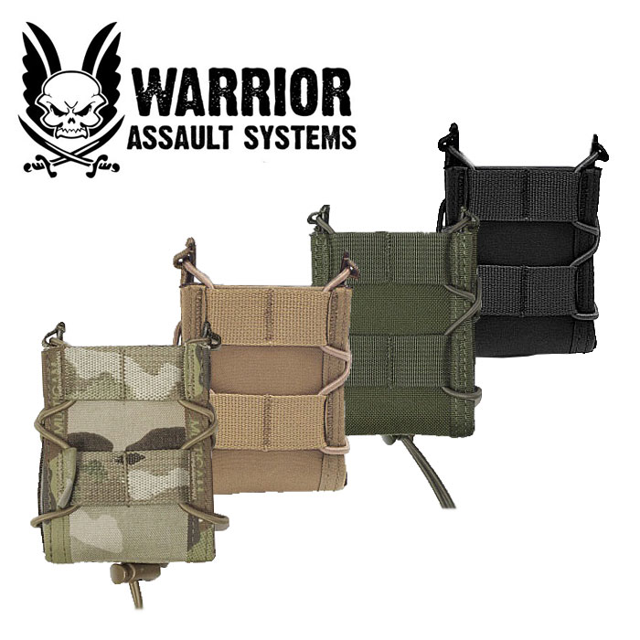 Warrior Assault Systems シングル クイック マグポーチ【ウォーリアーアサルトシステム single quick mag pouch】メンズ アウトドア ミリタリー 軍物 サバゲ マガジンポーチ アサルトライフル 5.56mm AK M14 FAL MOLLE ナイロン バンジーコード