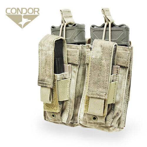 CONDOR ダブル カンガルー・マグポーチ【コンドル アウトドア】メンズ ミリタリー サバゲ アウトドア ベルクロ スナップボタン ナイロン マガジン 弾倉 ...