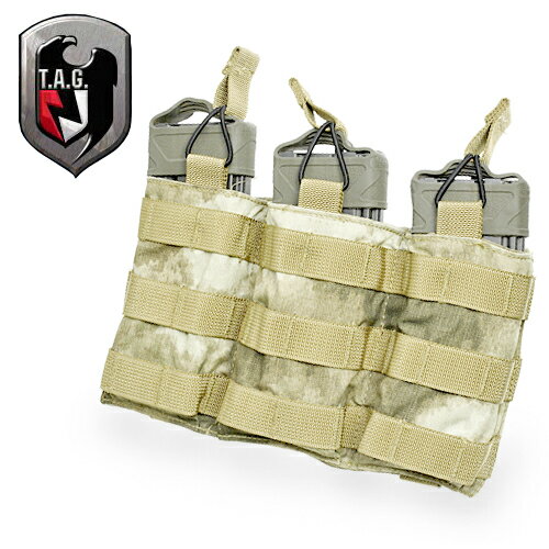 TAG MOLLE トリプル シングル マグポーチ【タクティカル アサルト ギア Triple Single Mag Pouch 】メンズ ミリタリー アウトドア サバゲ バイク ツーリング サイクリング ナイロン 迷彩 カモ 軍物 MOLLE ドットボタン